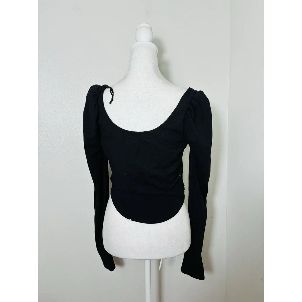 Free People Willow Reversible Crop Top Sz Large Whimsy Goth Renaissance Corset